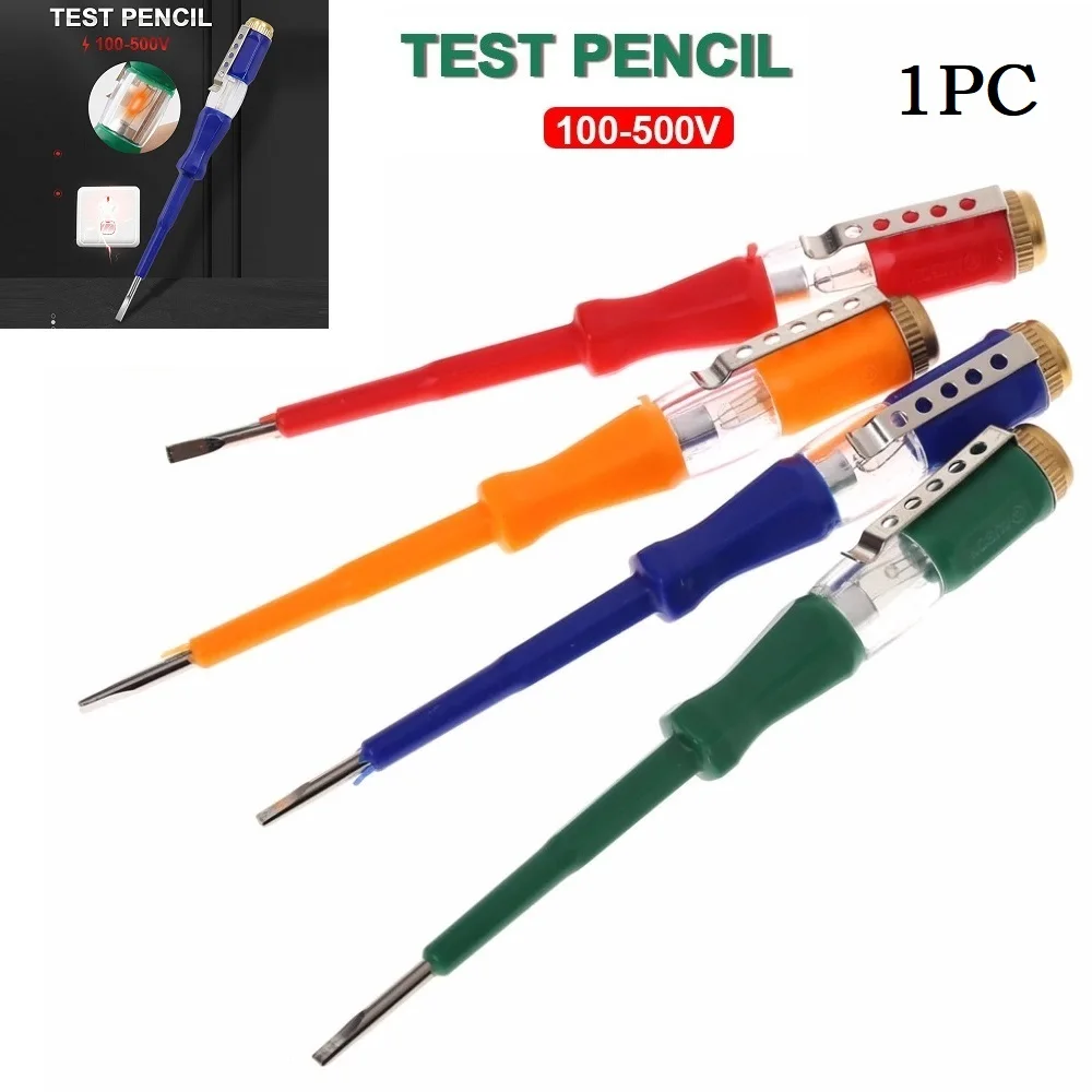 Test Pen Household Electrical Multimeter Test Pen Screwdriver and LED Voltage Tester for Safe Electrical Testing