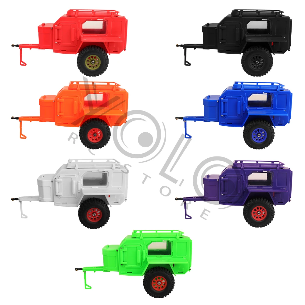 

1PC Off-Road Camping Trailer DIY Decoration Plastic for 1/18 1/24 Axial SCX24 TRX4M RC Crawler Car Upgrade Accessories