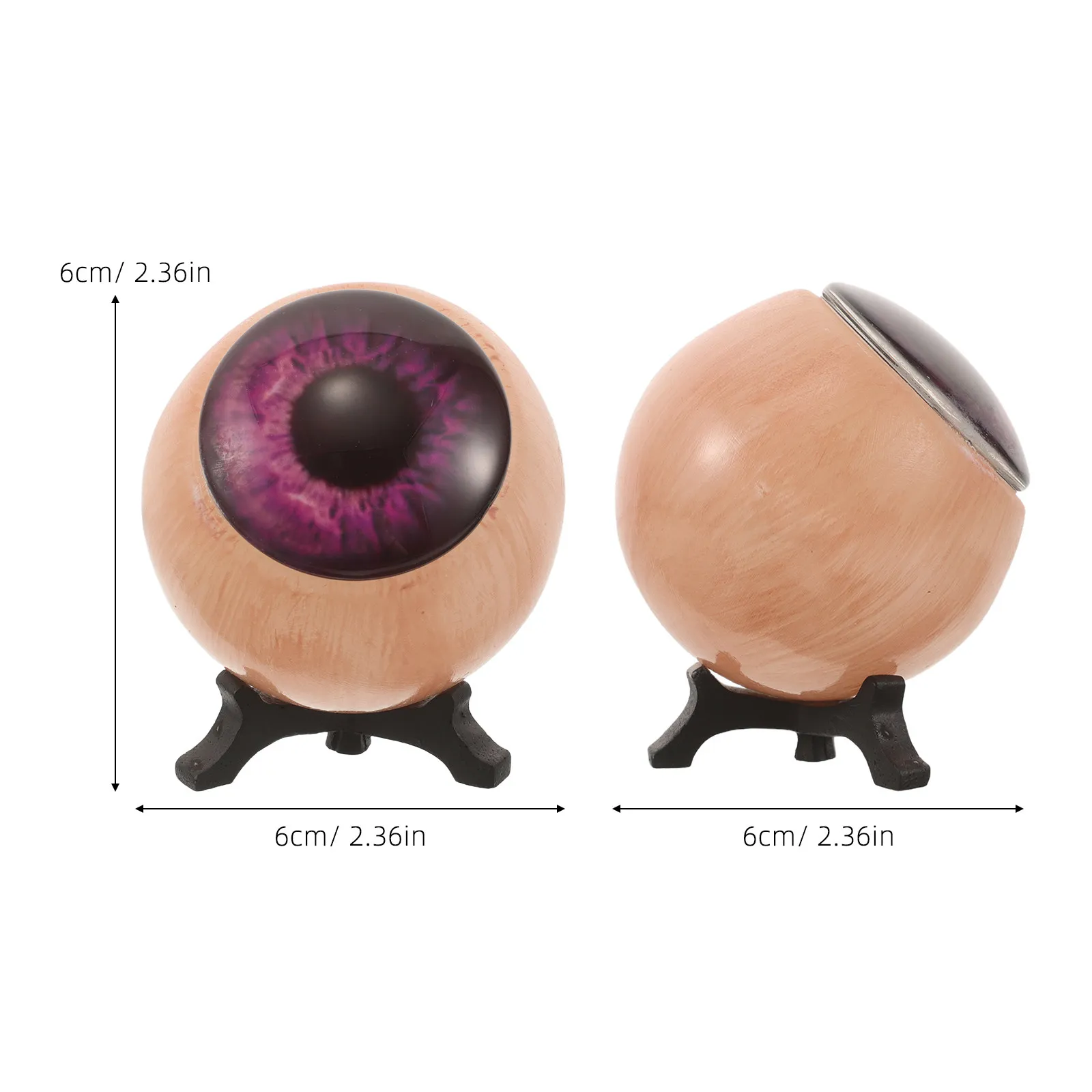 Halloween Eyeball Decoration 3d Resin Sculpture Desk Ornament Creepy Eyes Figurine Purple Gift For Horror Lovers Fake Balls