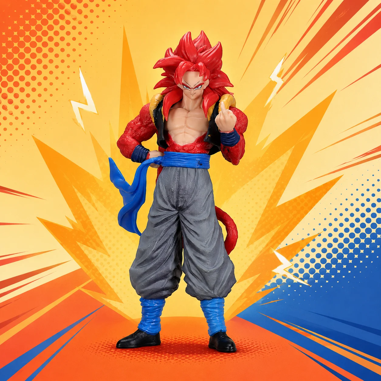 14cm Dragon Ball Kleine NP Super Four Wujita Super Saiya Anime-Actionfigur Spielzeug PVC-Modell Ornament Puppen Geschenke