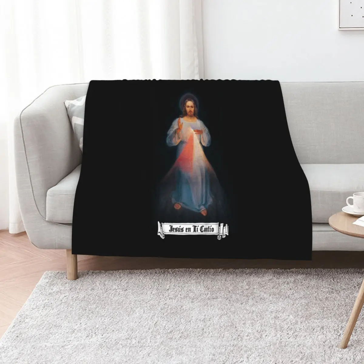 Imagen de la Divina Misericordia, JESúS EN Diego CONFíO Regalos Katze Wiener Cristianos, Überwurfdecke Luxus St Flanelldecken