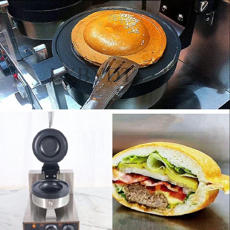 Commercial Waffle Maker Machine Burger Gelato Panini Ice Cream Sandwich Heating Plate Grill Press Burger Waffle Maker