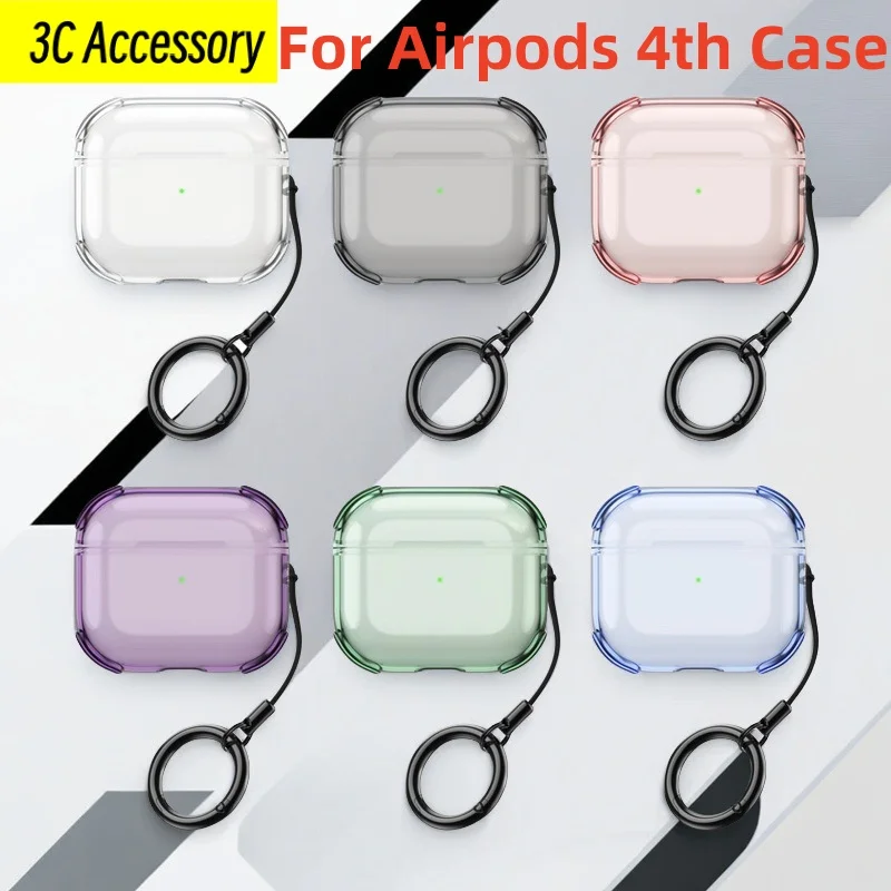 

Чехол с новым дизайном 2025 года для Apple Airpods 4th USB-C airpods, высокопрозрачный защитный чехол из ТПУ для Airpods Pro 2/4, чехол