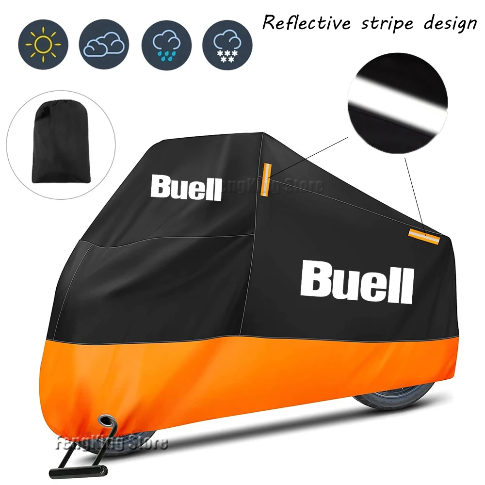 

For Buell 1125R 1125CR XB 12R 12Ss 12Scg Ulysses XB12XT XB9 Motorcycle Cover Waterproof Outdoor Scooter UV Protector Rain Cover