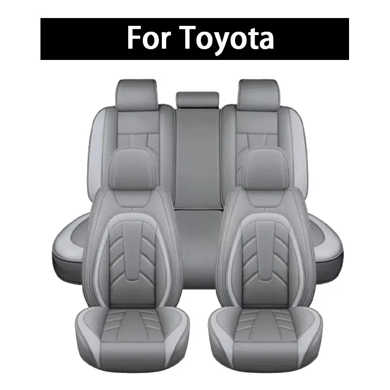 

Подушка для автомобильного сиденья, подходит для Toyota, 5-местный полный комплект NAPA, кожаный серый без торговой марки, автомобильные аксессуары, чехол на автомобильное сиденье