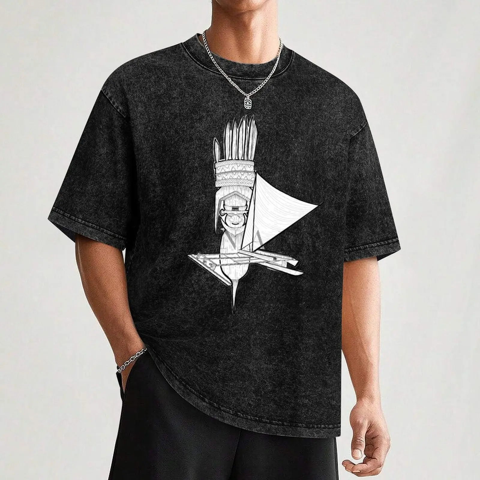 KANAKY VIBES تي شيرت يخصيص تي شيرت مخصص ملابس أنيمي بالإضافة إلى حجم القمصان الرجالية