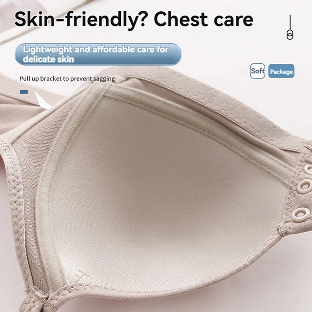 New Large Size Front Buckle Sexy Push up WOMEN'S Bra Adjustable Thin Cup Breathable Comfortable Middle-aged Mom Ladies Underwear 4