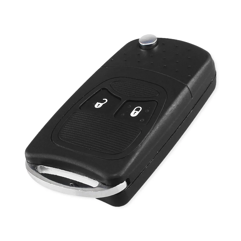 Dandkey modificato Flip Key Shell per Chrysler 300C Jeep Dodge Compass Wrangler Patriot Fob 2/3/4 pulsanti custodia per telecomando per auto