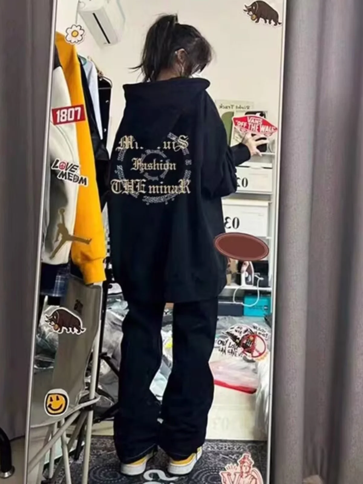 

Мужская толстовка-худи American Sle Heavyweight, удлиненная, в стиле High Street, осенняя, в стиле хип-хоп, уличная мода