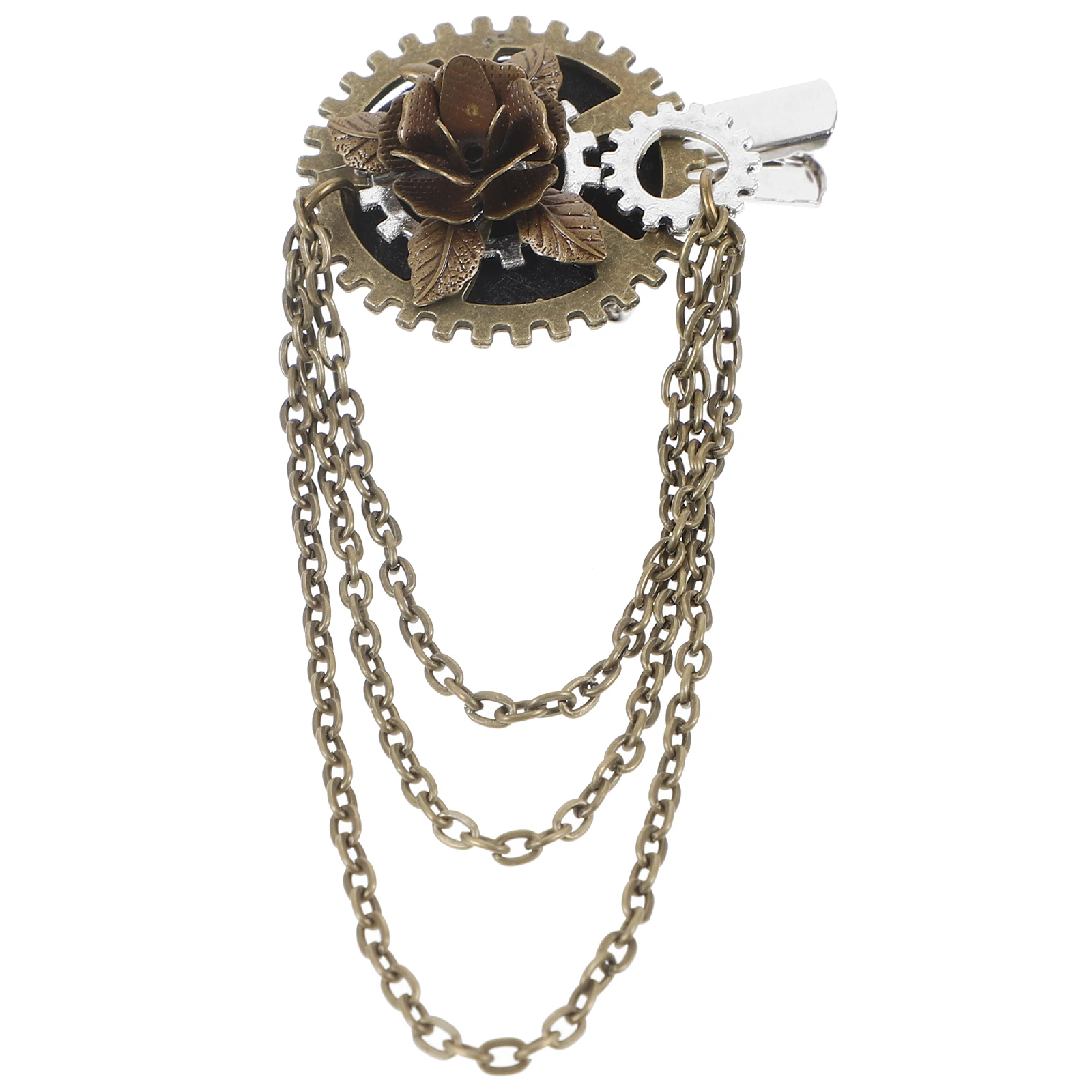 

Hairpin Steampunk Punk Style Barrette Women Goth Bride Gears Hairpin Decor Vintage Hair Pins Gear Brooch Retro