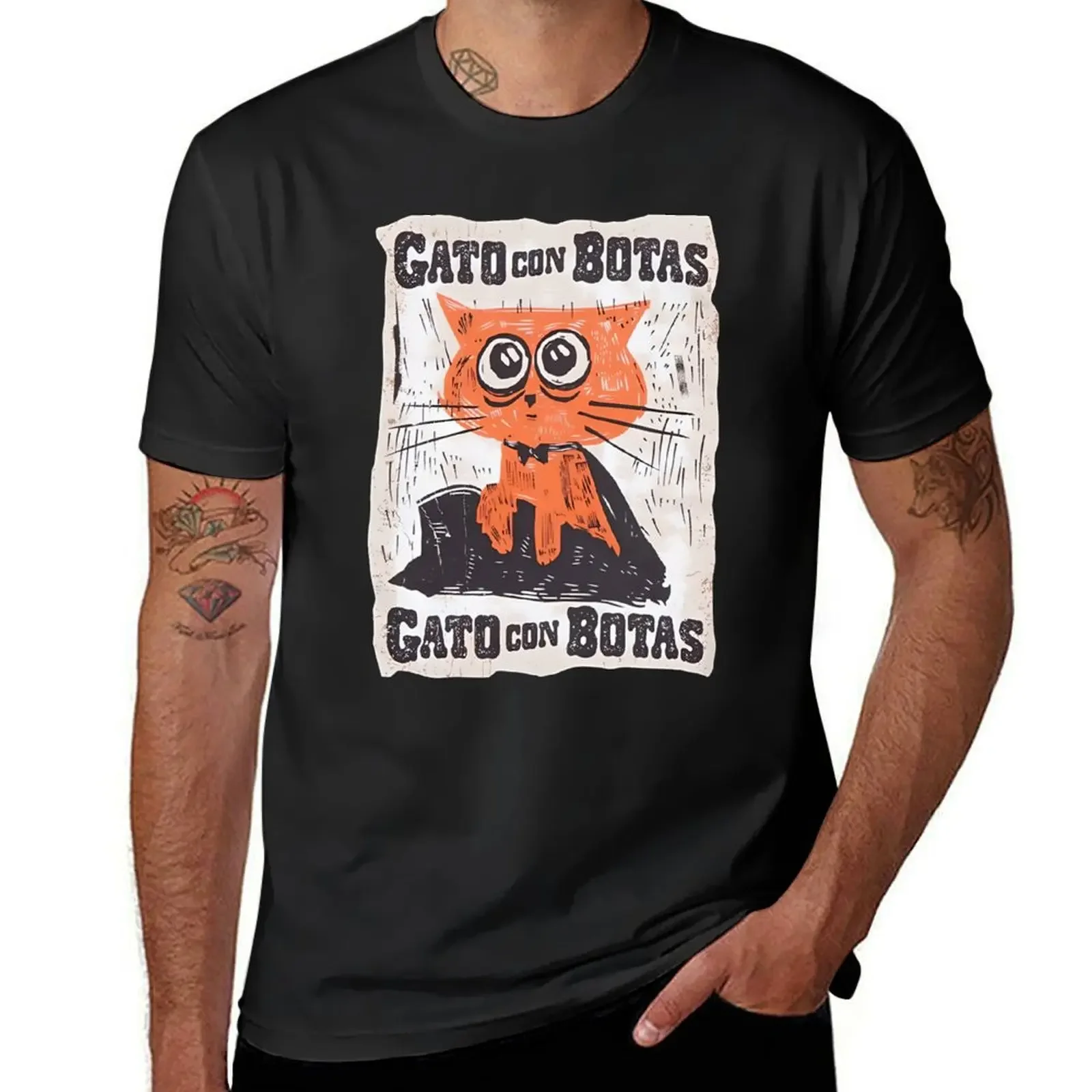 Puss In Boots - The Last Wish Gato Con Botas T-Shirt designer shirts Short sleeve tee funny t shirts men