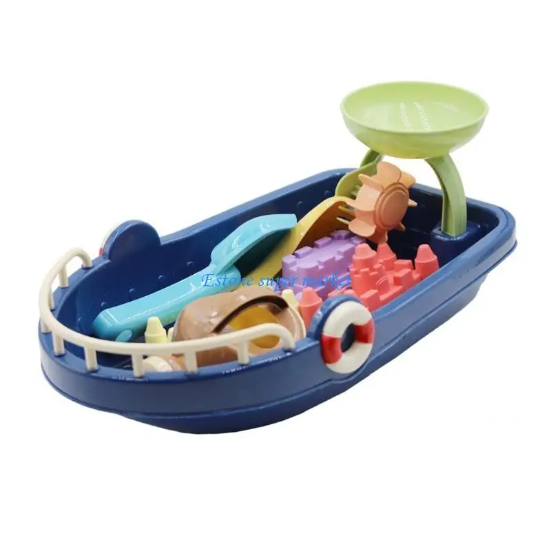 090B zandmodellering Sandbox speelgoed voor Kiddie Sand Sculpture Plastic Mold Seaside Toy Molds 7pcs Beach Water For Play Toy F