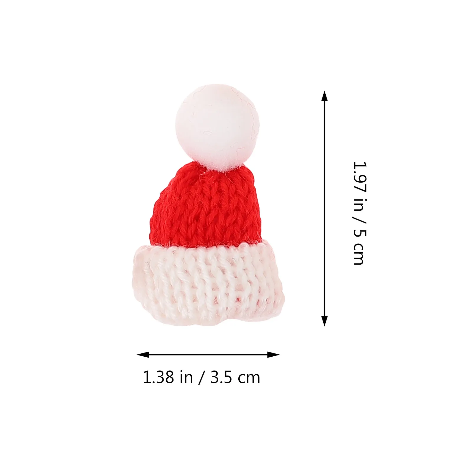 20pcs Christmas Mini Hats Lovely Mini Woolen Hats Decoration Party Accessories Diy Snowman Santa Knit Hat Bottles Headband