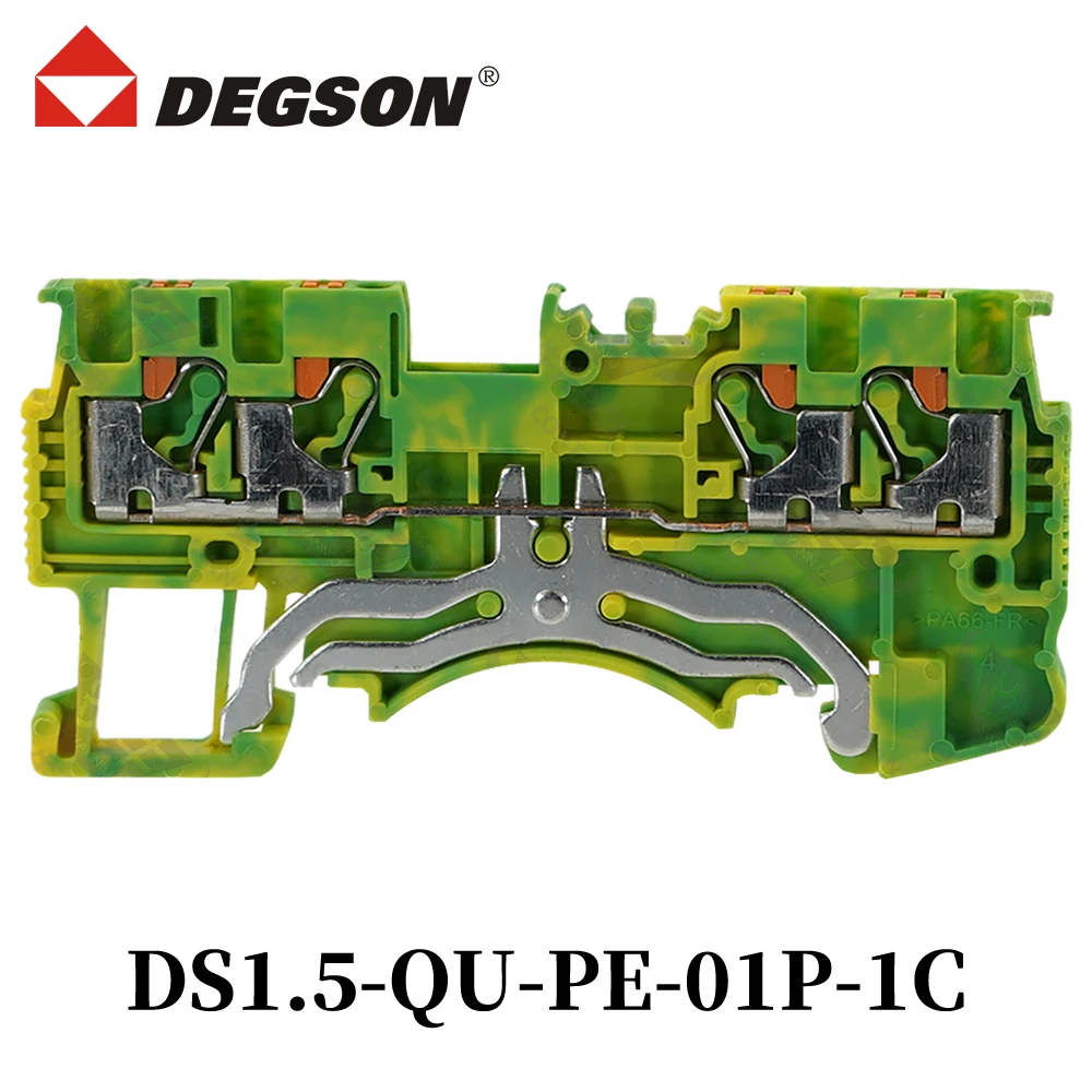10 قطعة DEGSON DS1.5-QU-01P-11-00ZH DS1.5-QU-PE D-DS1.5-QU Din السكك الحديدية كتل طرفية موصل DS1.5 فينيكس الاتصال 17.5A 500V #4