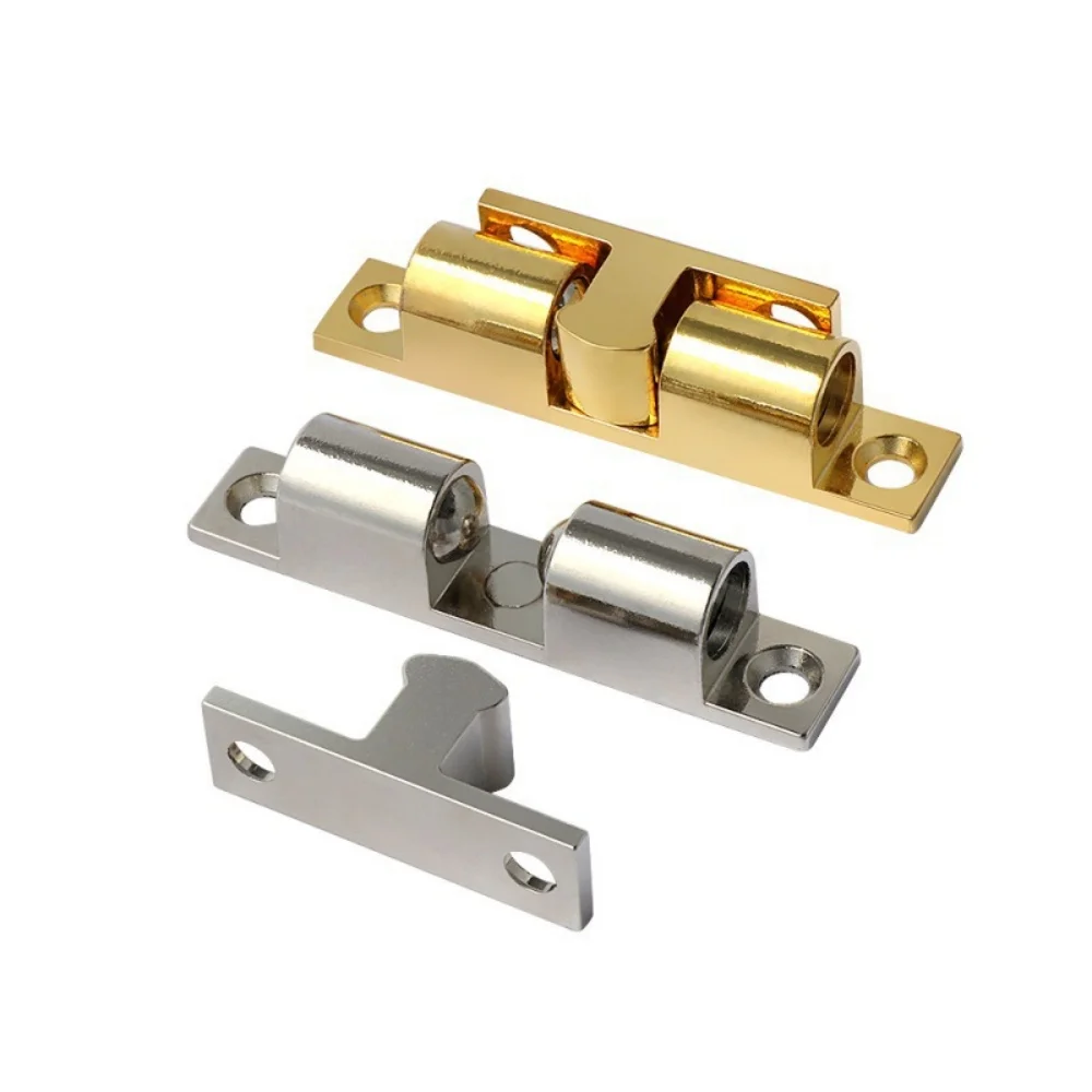 1 Set Door Lock Door Touch Latch Cabinets Interlock Switch Chassis Cabinet Spring Ball Locker Adjustable Brass Door Buckle Tools