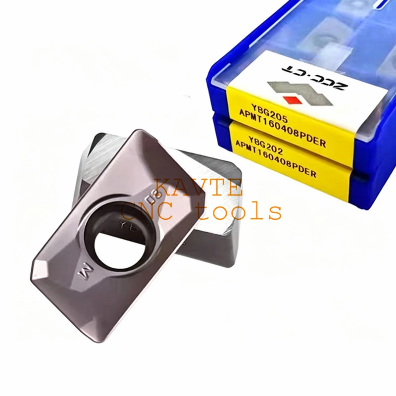 ZCC CT APMT1135PDR APMT1604PDER YBG202 YBG205 Hard Alloy Milling Blade CNC Lathe Milling Cutter Inserts Metal Cutting Tools