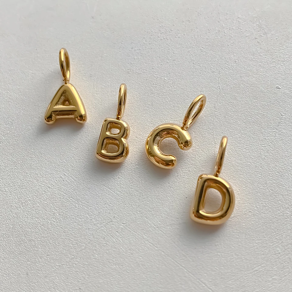 EMANCO Edelstahl 3D Bubble Alphabet Anhänger Minimalistischer Stil Buchstabenelemente DIY Halskette Armband Schmuckherstellung – Detail 5