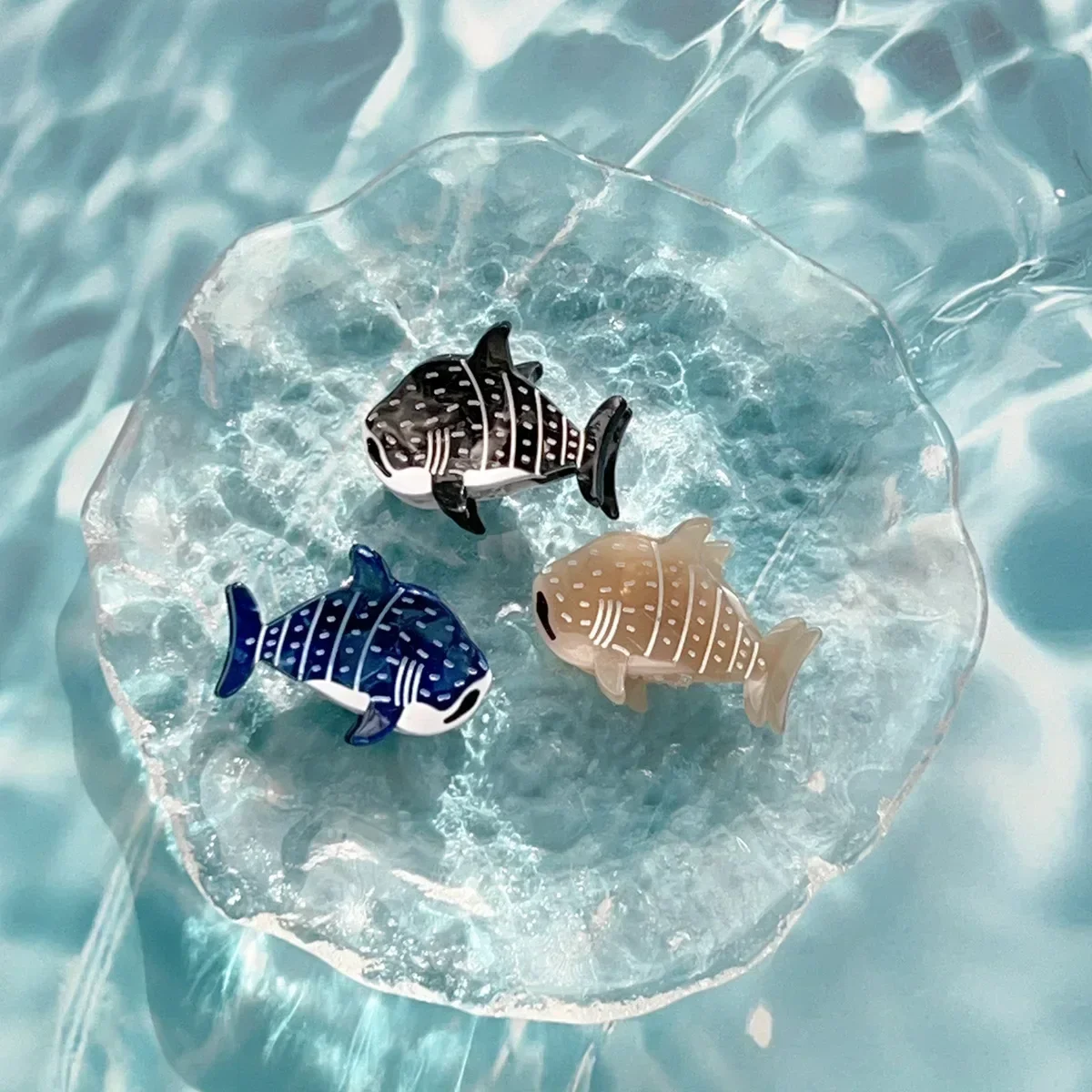 New Mini Marine Shark Hair Clips Creative Funny Blue Whale Acetate Claw Clip Animal Barrettes Hair Accessories for Women