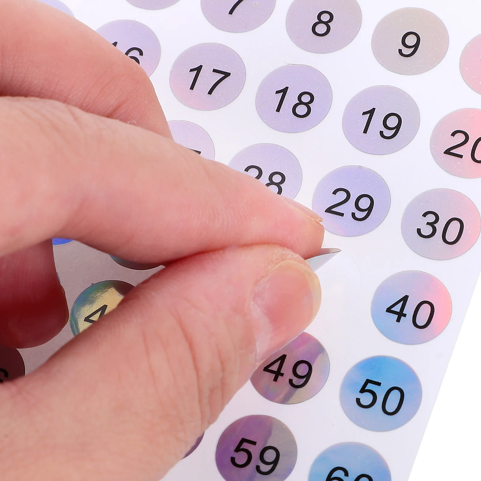 

20 Sheets Round Digital Stickers Multi-Function Number Labels For Office Classroom Organization Self-Adhesive Coding Stickers