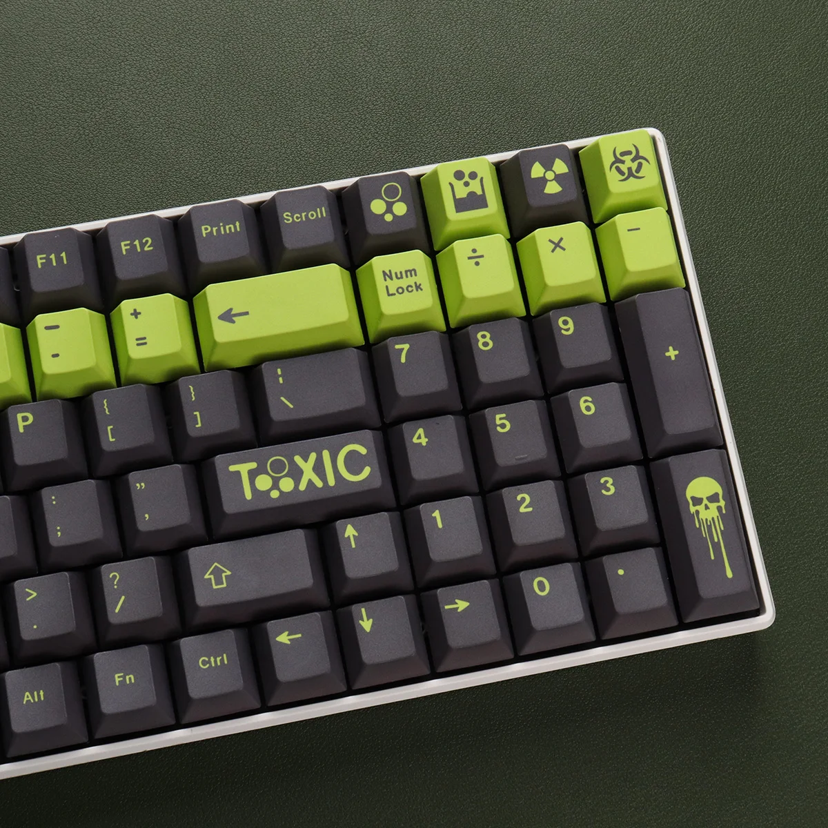 GMK Toxic Key Cap Dark Grey Full Set Original Factory Height PBT Thermal Sublimation Mechanical Key Cap 64/75/87