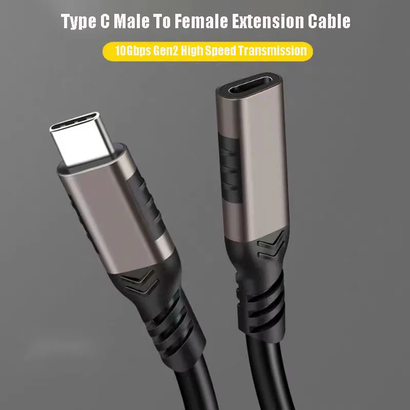 20cm 10Gbps PD100W USB C Extension Cable Type C Male to Female Extender Fast Charging Cable Cord for iPhone15 Switch MacBook Pro