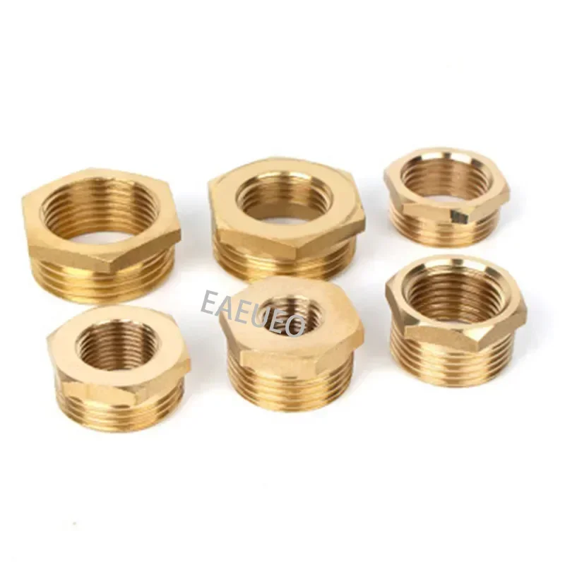 Brass Hex Bushing Reducer Pipe Fitting 1/8 1/4 3/8 1/2 3/4 F To M Threaded Reducing Copper Water Gas Adapter Coupler Connector