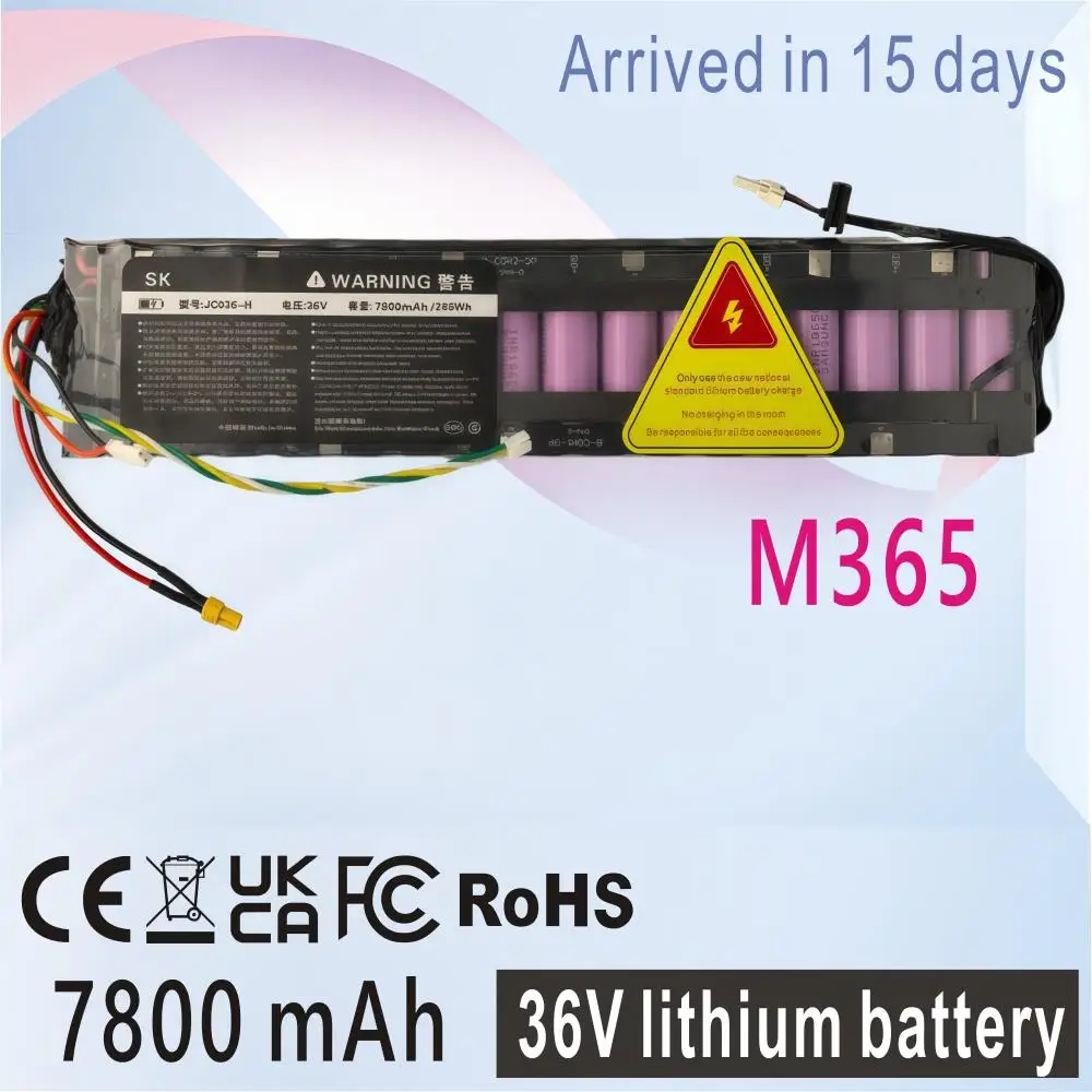 

2025 Original 36V 7800mAh Battery fo M356 M356Pror M365 Special Battery Pack 36V Li-ion Battery Riding 40km Diy 18650 BMS board