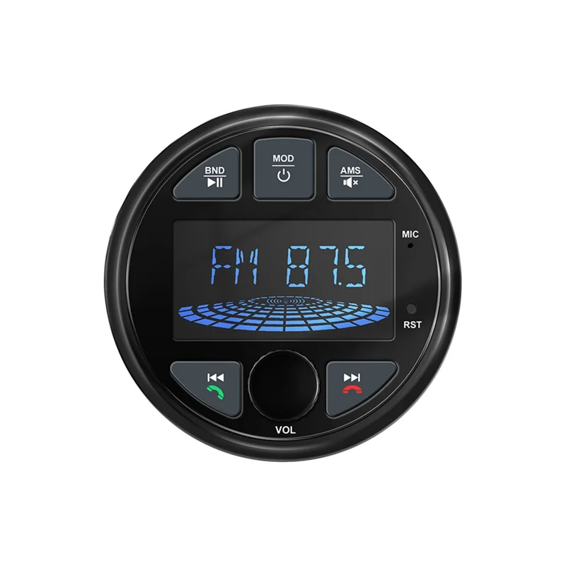 

Лодочный радиоприемник FM AM подходит для урожайщиков ATV UTV SPA RZR MP3-плеер, круглые детали для лодок, аксессуары