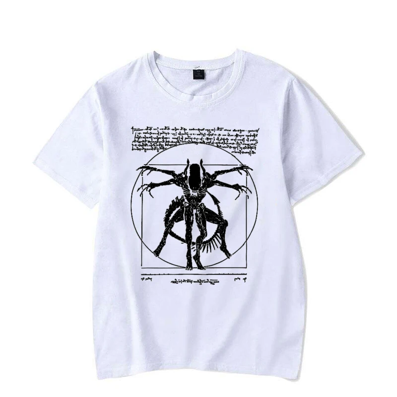 

Trendy Short Sleeve Alien Men T-Shirt-Game T-Shirt Da Vinci Print Women Top Fashion T-Shirt