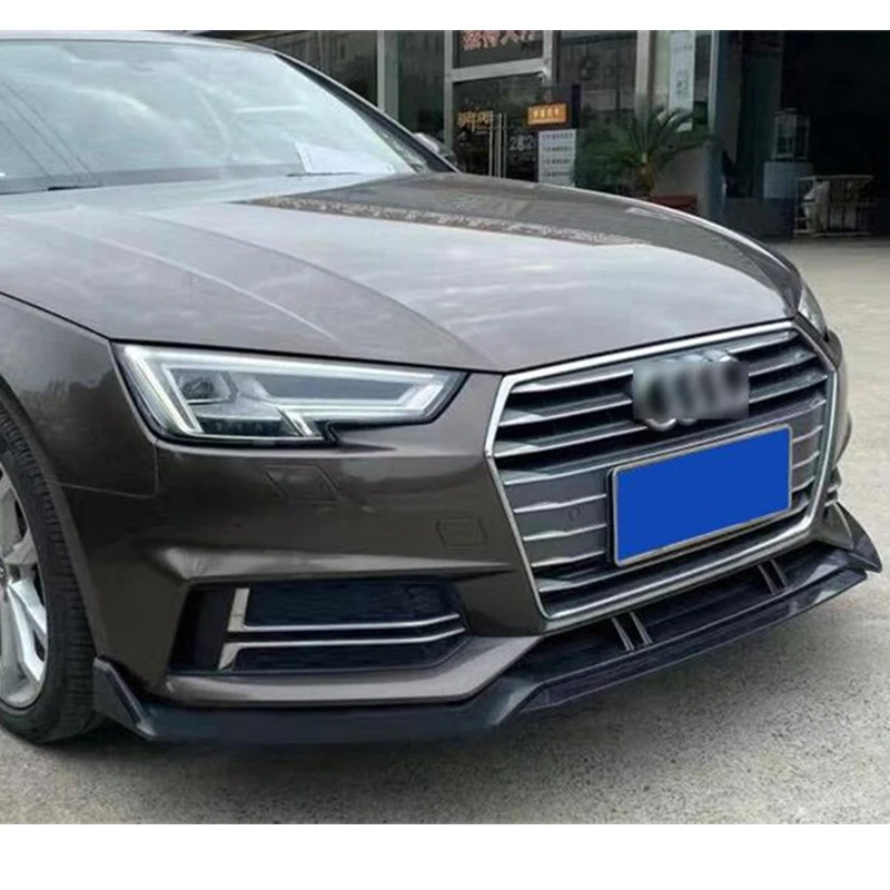 ABS Front Bumper Lip Diffuser Splitter For Audi A4 S4 RS4 B9/2017-2019 Collision Avoidance Refit Accessories Body Kit