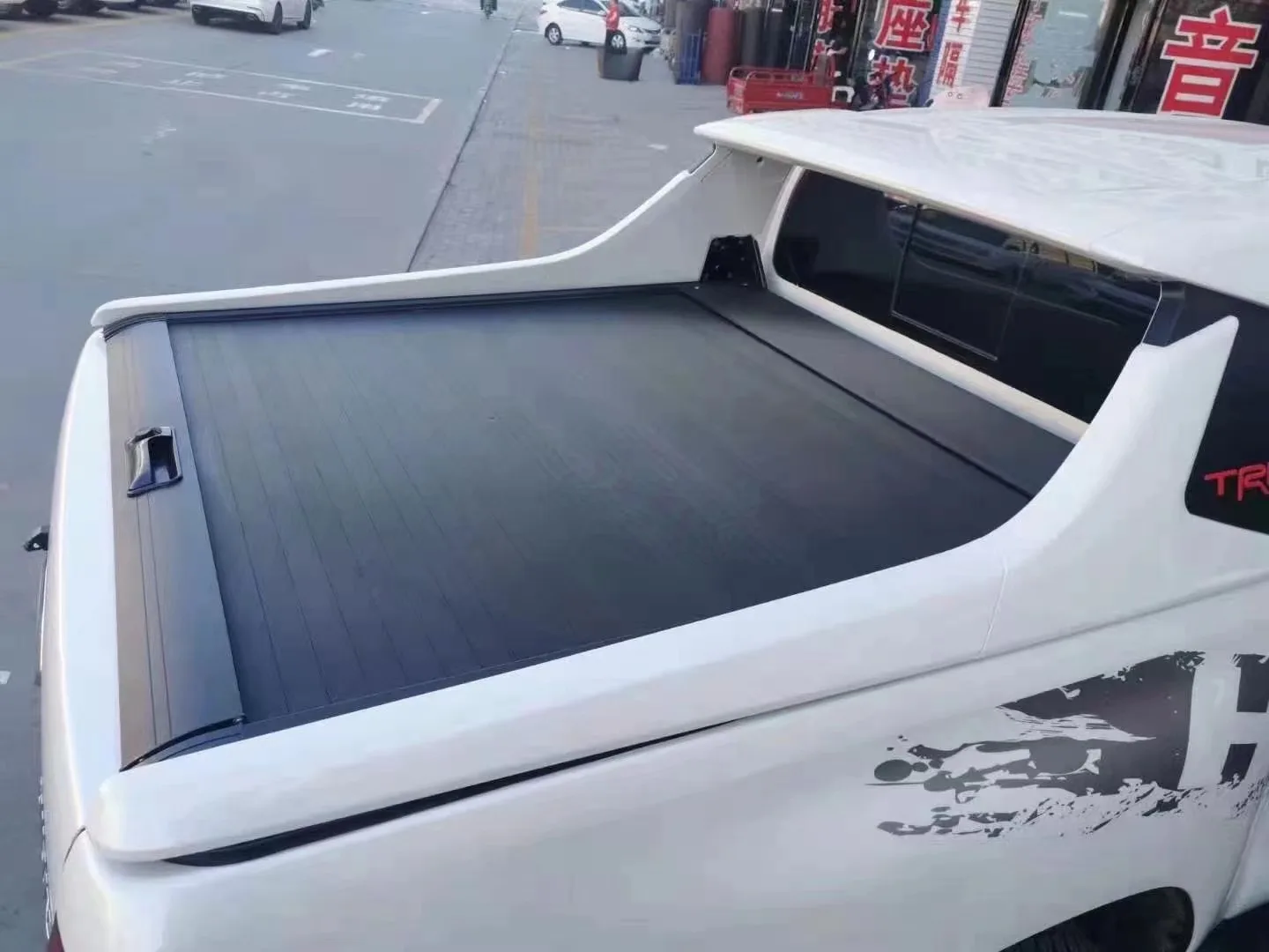 4X4 camioncino auto copertura tonneau dura coperchio a rullo tapparella per Hilux retrattile in lega di alluminio roll up