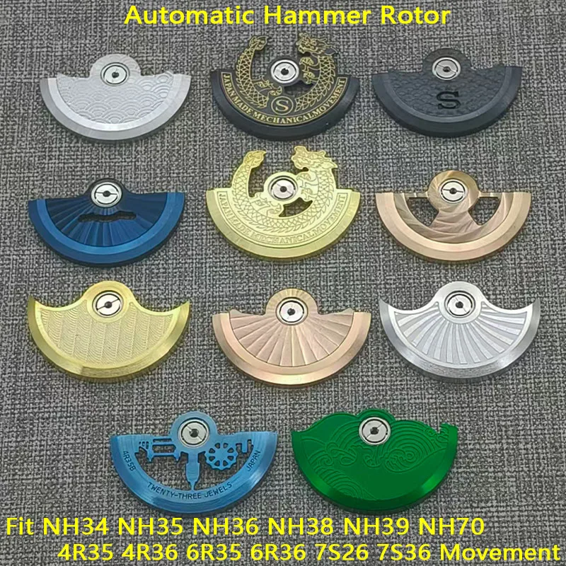

NH36 NH35 Movement Rotor Wacth Pendulum Fits for NH36 NH38 NH39 4R35 7S26 NH35 Movement Pendulum Oscillating Weight Hammer Parts