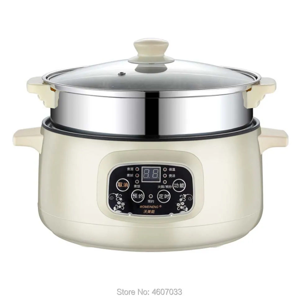 220V 110v Multifunctional Electric Cooker Heating Pan Electric Cooking Pot Machine Hotpot Noodles Eggs Soup Steamer rice cooker