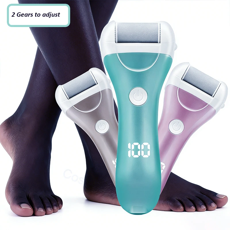 

Электрическая пилка для ног со сменными насадками, двусторонний прибор для удаления мозолей и шлифовки стоп