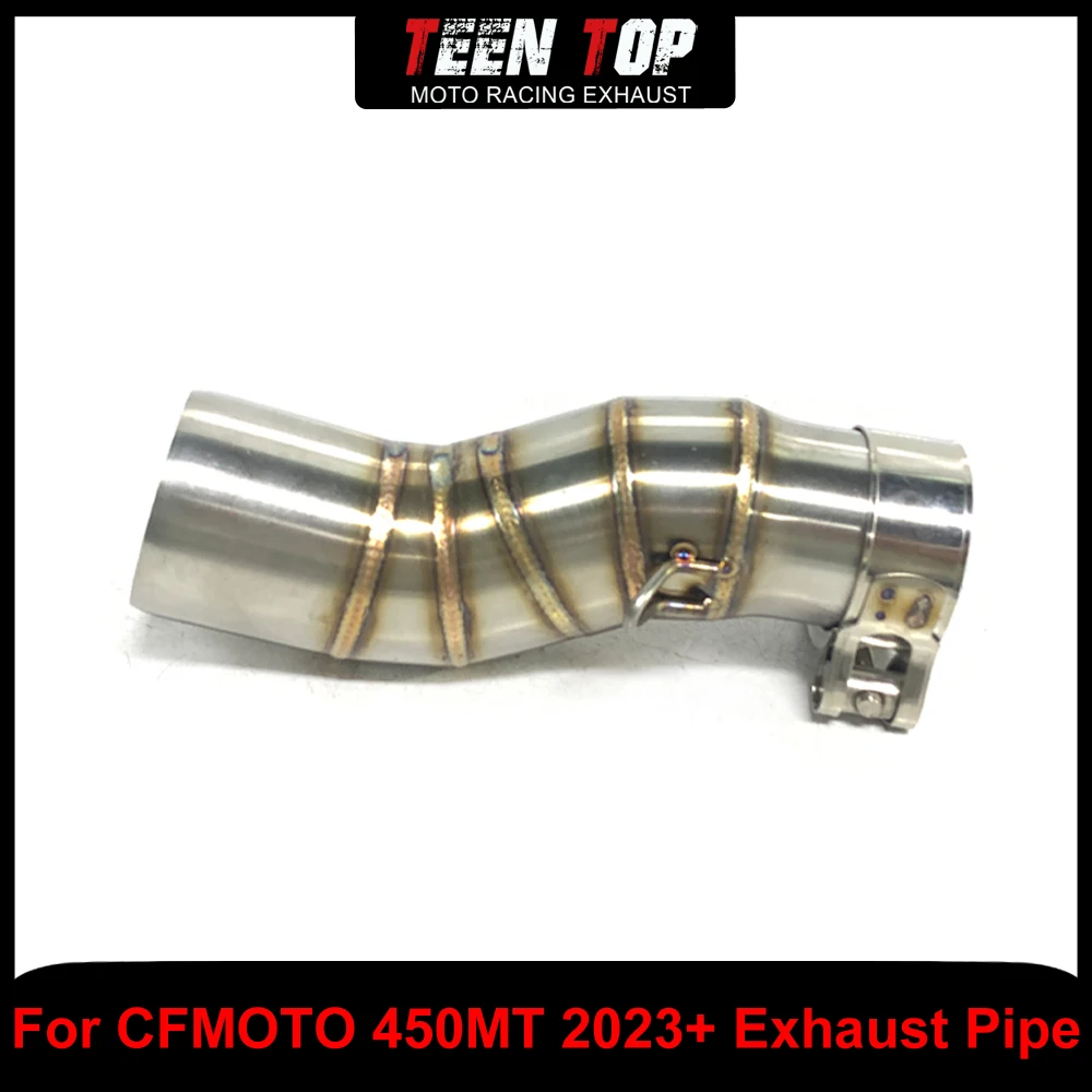 

Motorcycle Stainless Steel Middle Link Pipe For CF MOTO 450MT 2023+ Exhaust Elbow 51mm Connection Pipe 450mt Accessories