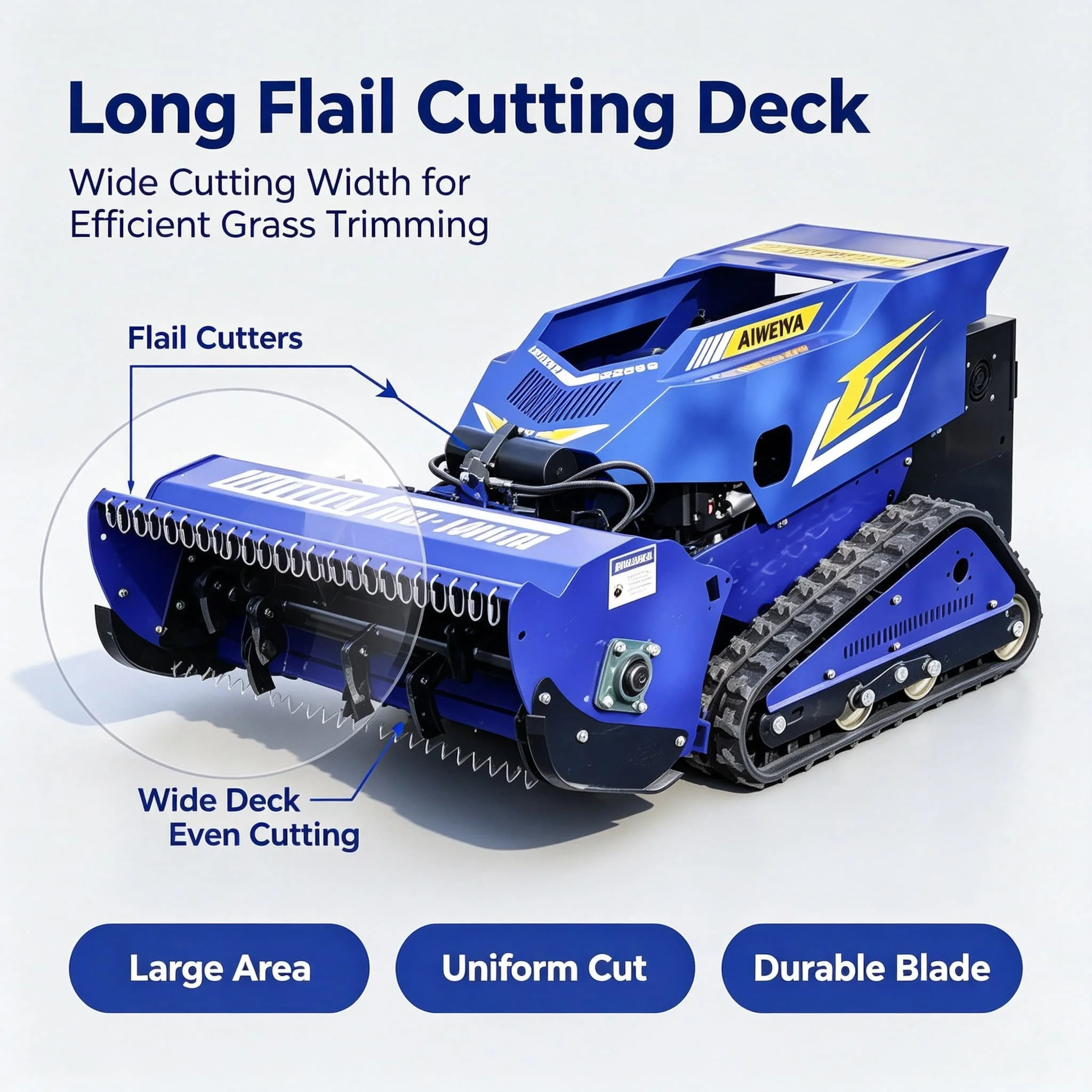 Customized robot radio control mower remote control self-propelled garden grass cutter machine professional high efficiency