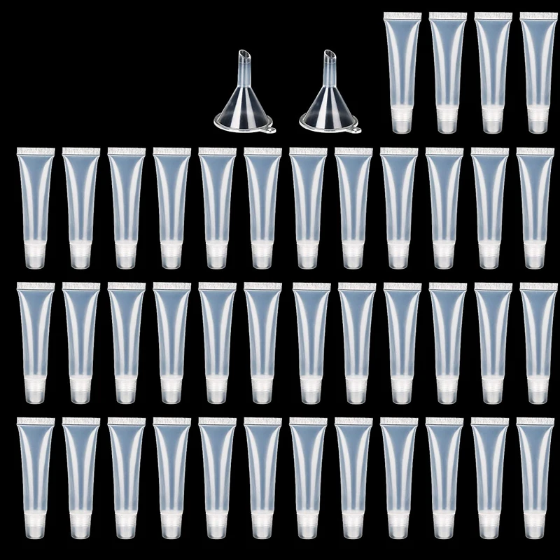 Botellas Vacías de tubo de bálsamo labial con tapa, tubo dispensador de brillo de labios, contenedores de muestra cosméticos, 8ml, 10ml, 15ml, 10 unidades por lote