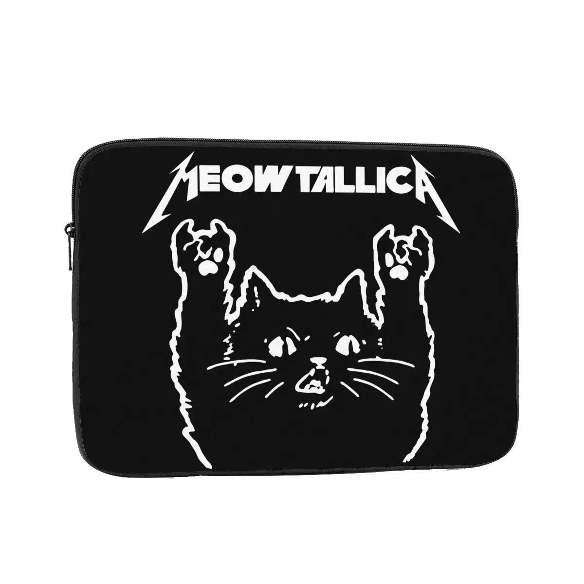 

Laptop Liner Sleeve 12 13 15 17 Inch Notebook Bag Case Rock Band Cat Metal Meowtallica Tablet Shockproof Case