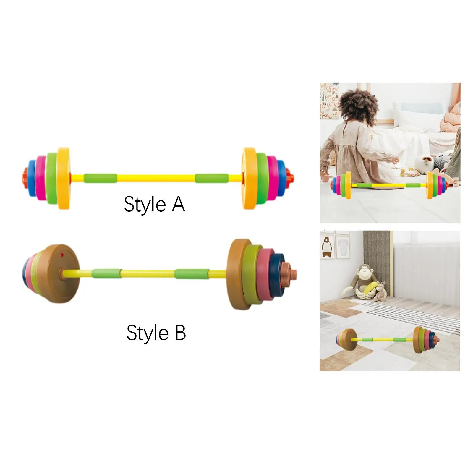 

Kids Exercise Weight Toy Weightlifting Kids Barbell for Boys Girls Ages 3+