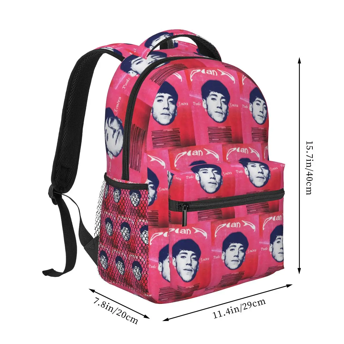 Rapper Paulo Londra Merch Student Backpack School Bag Hiking Travel Daypack for Men Women Fashion Bookbag Shoulder Bags