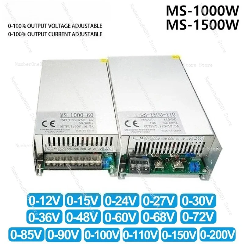 

Industrial-Grade 1000W-1500W Switching Power Supply 0-24V/36V/48V/60V/85V/200V Adjustable​