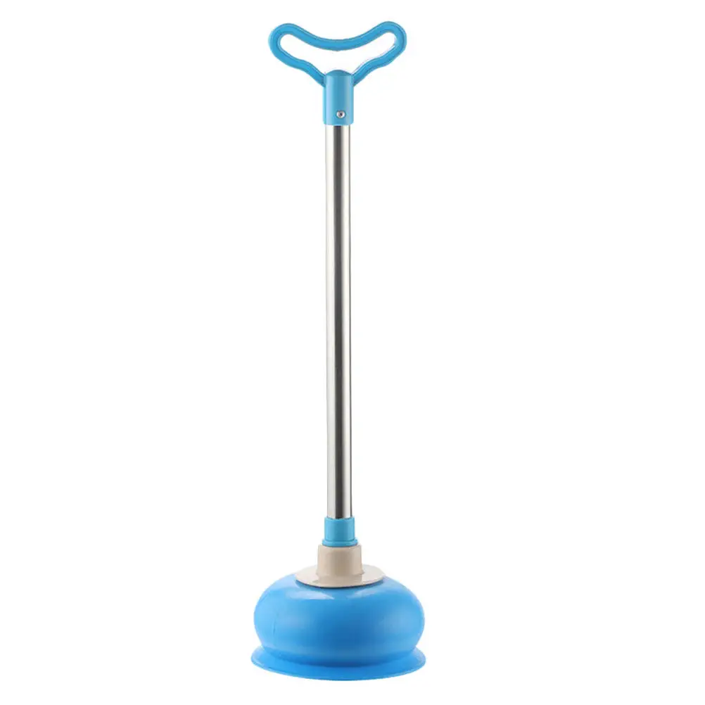 1Pcs Bathroom Toilet Plunger Suction Cleaner Blue Rubber Drain Dredging Tool for Sewer Cleaning Closestool Clog Solver Home Use view 6