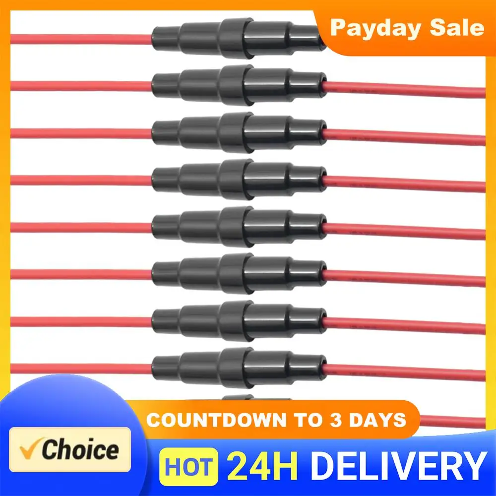 

10 шт. быстросъемных держателей для стеклянных трубок 22AWG (5x20мм/6x30мм) для предотвращения короткого замыкания, автозапчасти