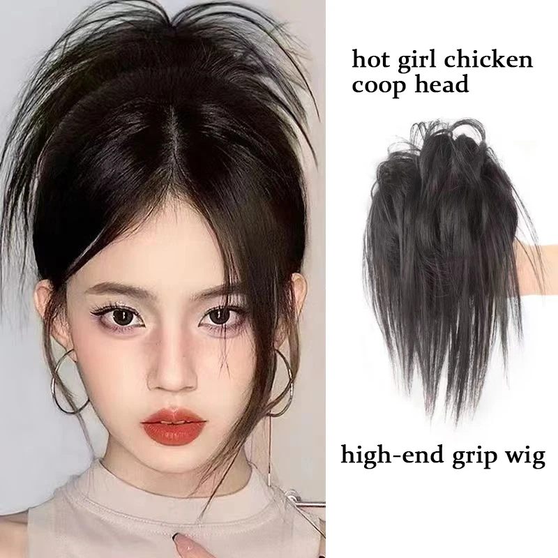 

Synthetic Clip on Hair Extensions Ponytail Wig Short Messy Artificial Hairpiece Natural False Tail for Women Daily Use