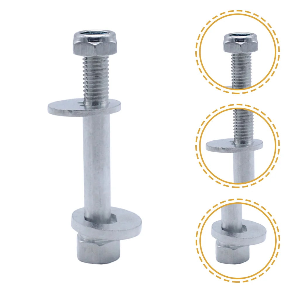 

2 Sets Castor Wheels Bolts Suspension Camper Kit Camber Adjusting Silver Auto Rear Lower Arm Fitting Car