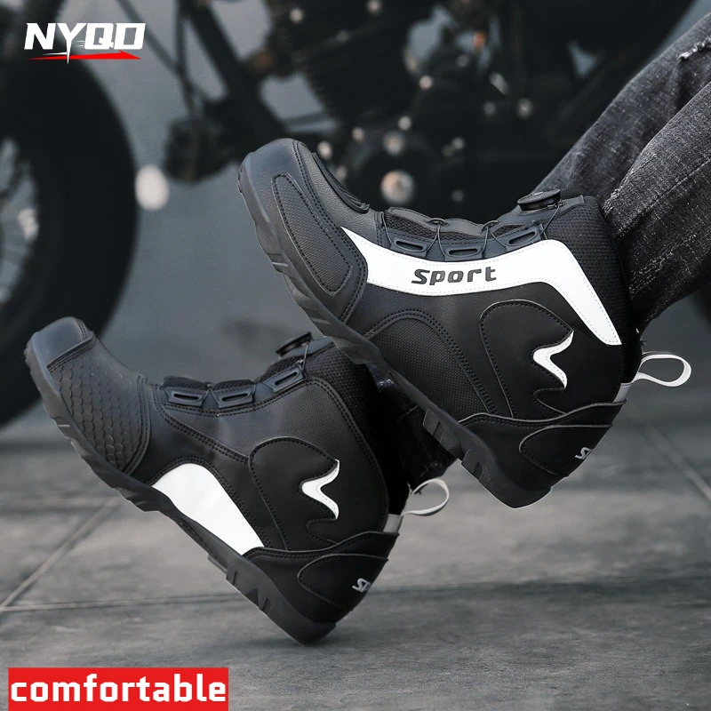 

Мотоциклетные ботинки для езды на мотоцикле, новые мужские повседневные высокие защитные ботинки для всех сезонов, обувь для кросс-кантри, ботинки для активного отдыха и езды на природе.