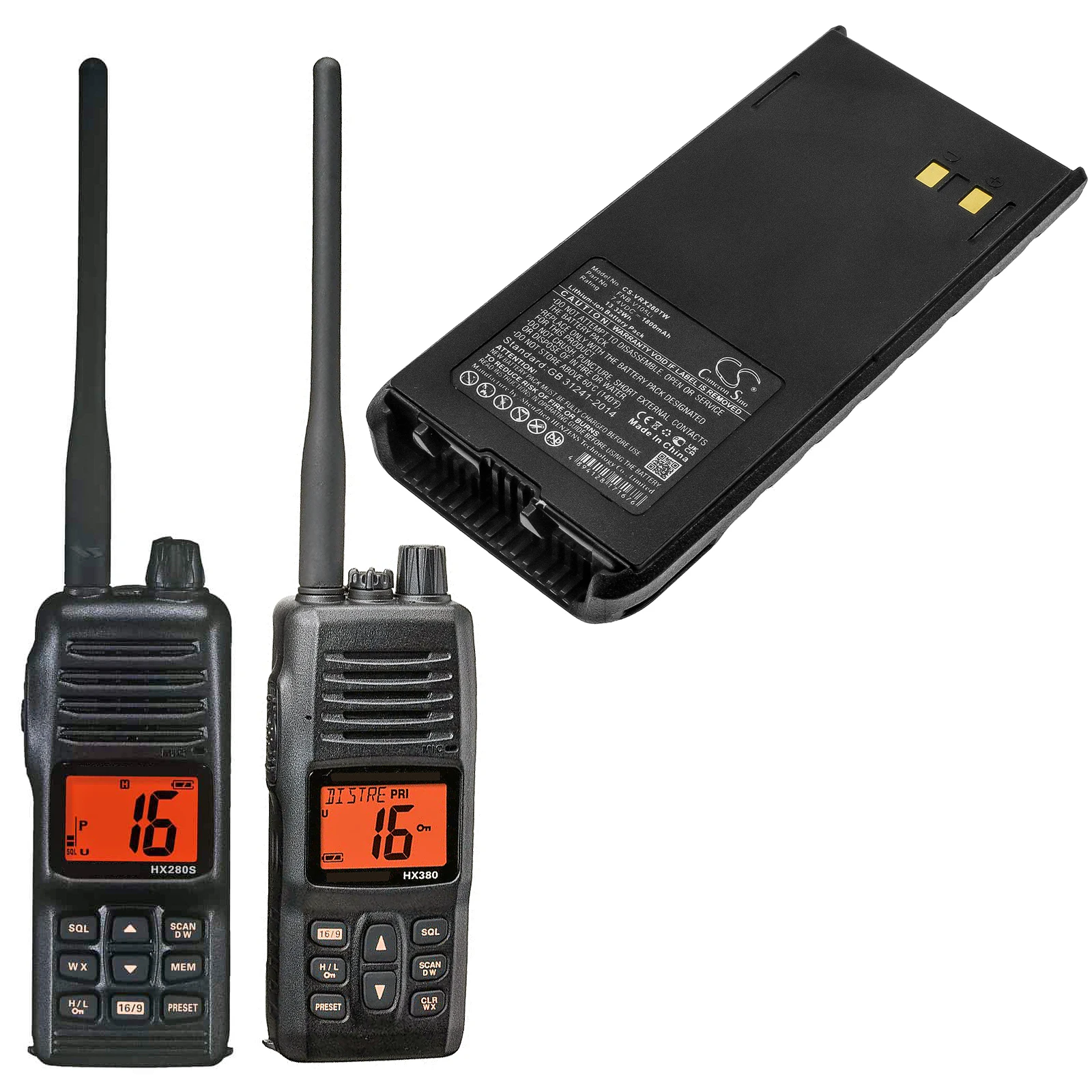 

CameronSino 1800mAh Two-Way Radio Battery FNB-V105Li for Vertex/Standard/Yaesu Horizon/Marantz/Yaesu HX280S HX280 HX280E HX380