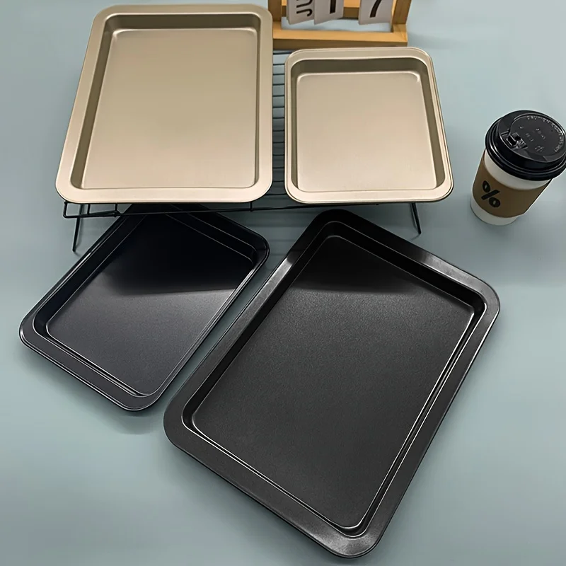 1 piece package multi size rectangular baking tray clean simple non stick carbon steel material