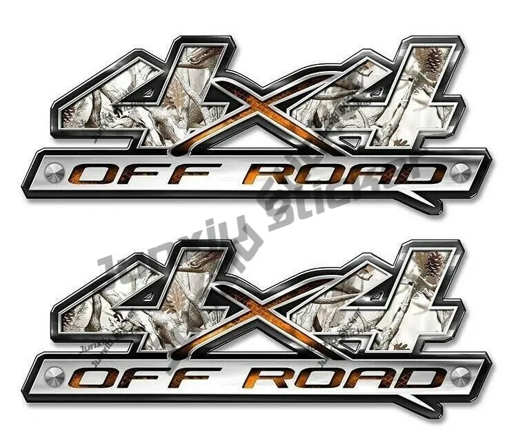 คู่ 4X4 Off Road Decal รถบรรทุกด้านข้าง Decals รถบรรทุก Camo อุปกรณ์เสริมสําหรับการใช้ถัง SUV ไฟฟ้าสกู๊ตเตอร์ Yacht โทรศัพท์ Trunk กีตาร์