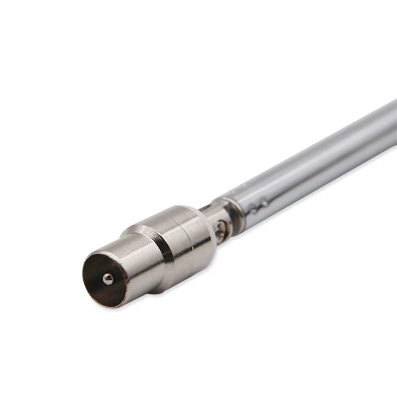 Telescopic Antenna for Electronic Radio TV Signal 7 Sections 15dbi DVB-T HDTV Radio DVD Audio Antenna Aerial IEC Male Connector view 2